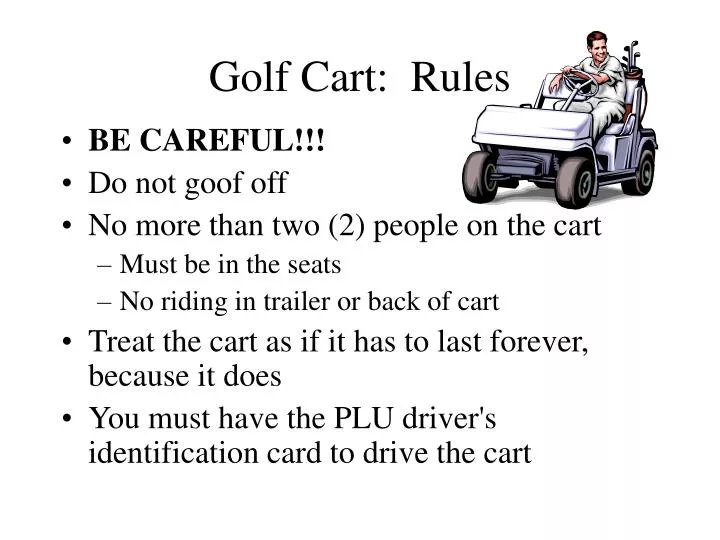 golf cart rules
