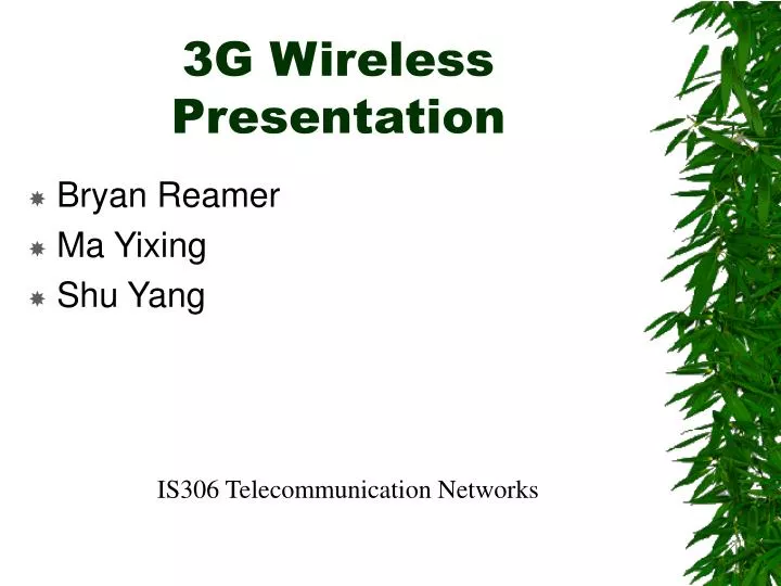 3g wireless presentation
