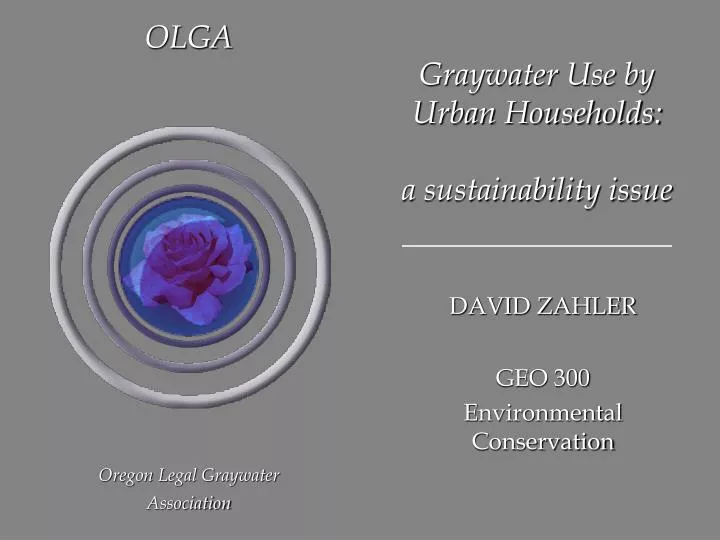 graywater use by urban households a sustainability issue