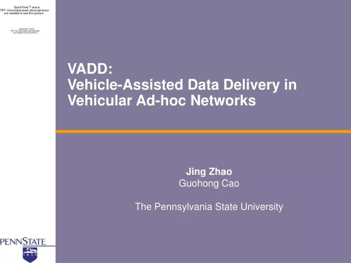 vadd vehicle assisted data delivery in vehicular ad hoc networks