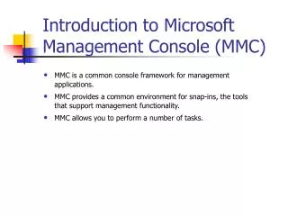 Introduction to Microsoft Management Console (MMC)