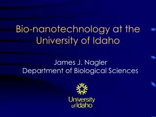 bio nanotechnology at the university of idaho