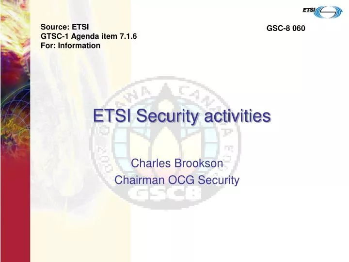 etsi security activities