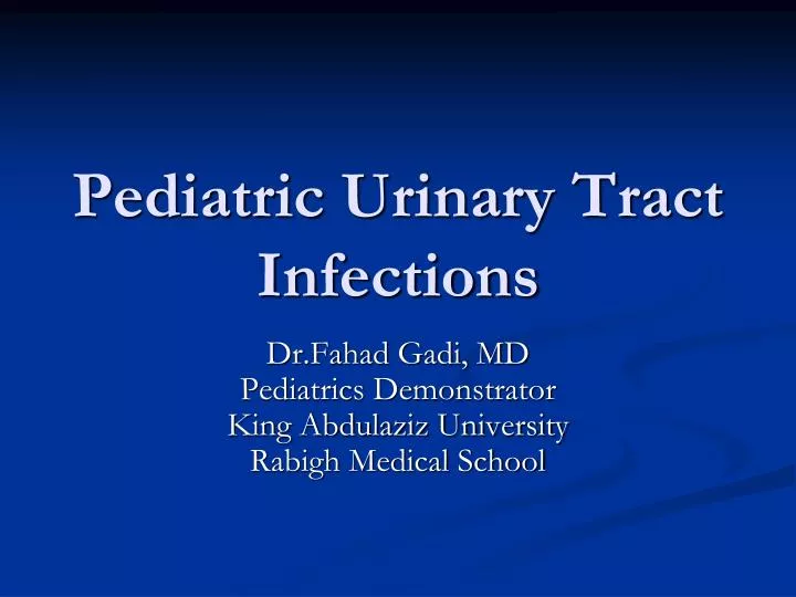 pediatric urinary tract infections