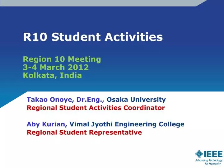 r10 student activities region 10 meeting 3 4 march 2012 kolkata india