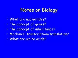 notes on biology