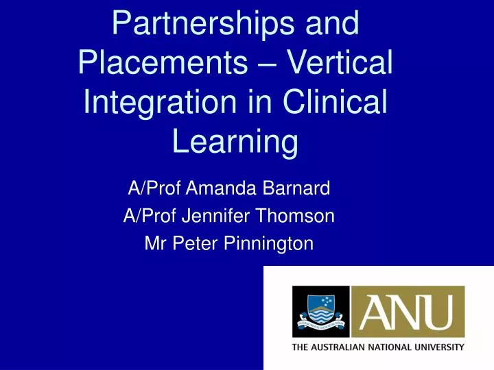 partnerships and placements vertical integration in clinical learning