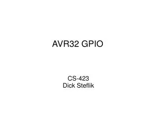 AVR32 GPIO