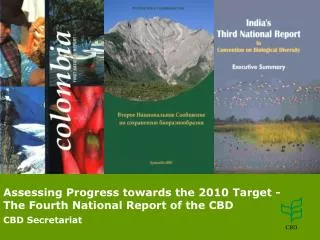 Assessing Progress towards the 2010 Target - The Fourth National Report of the CBD CBD Secretariat