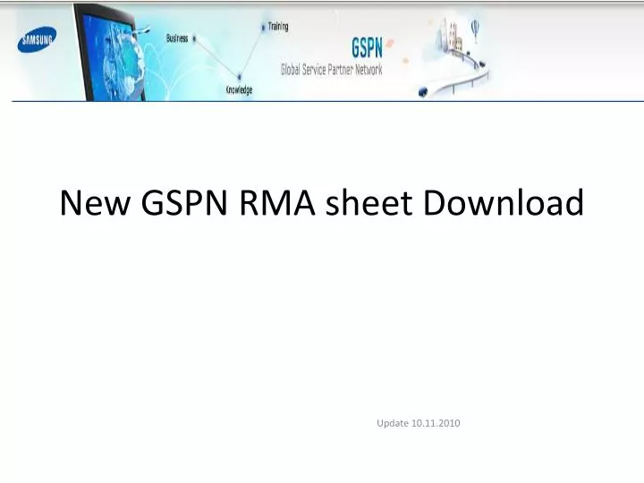 new gspn rma sheet download