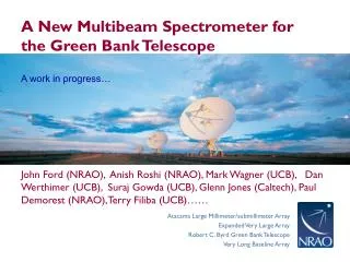 A New Multibeam Spectrometer for the Green Bank Telescope