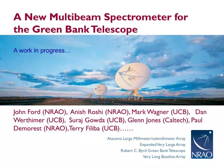 a new multibeam spectrometer for the green bank telescope
