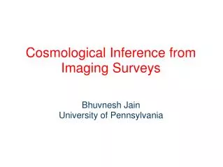 Cosmological Inference from Imaging Surveys
