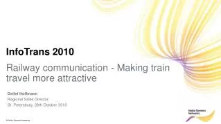Railway communication - Making train travel more attractive