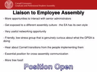 Liaison to Employee Assembly