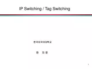 IP Switching / Tag Switching
