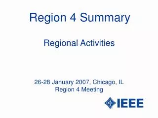 Region 4 Summary