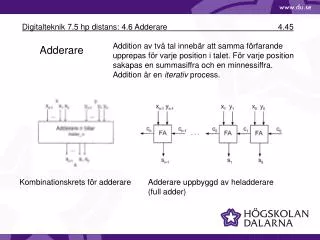 digitalteknik 7 5 hp distans 4 6 adderare 4 45