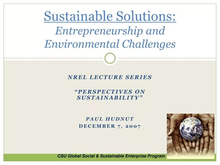 sustainable solutions entrepreneurship and environmental challenges