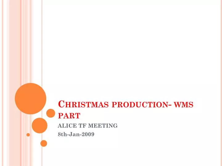 christmas production wms part