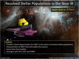Resolved Stellar Populations in the Near IR