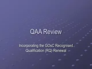 QAA Review