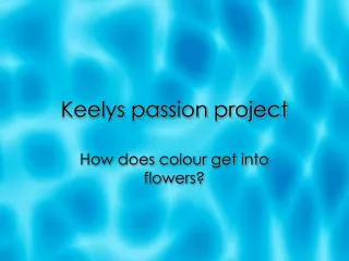 Keelys passion project