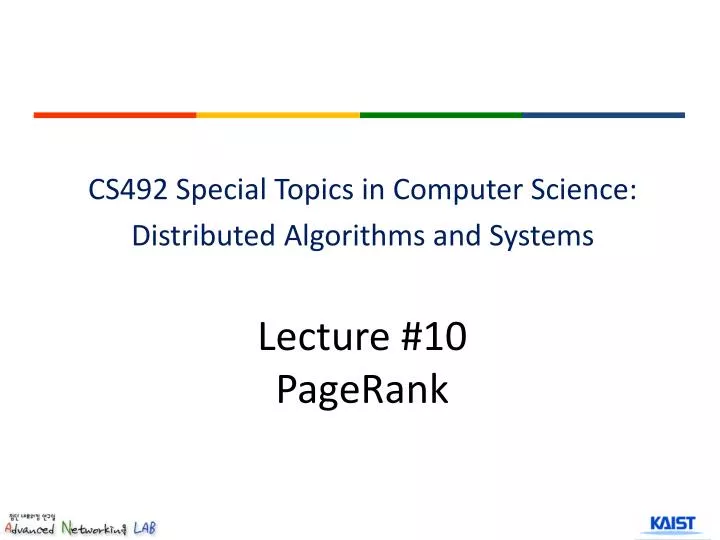 lecture 10 pagerank