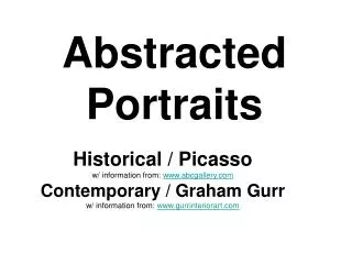Abstracted Portraits