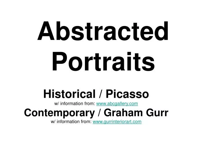 abstracted portraits