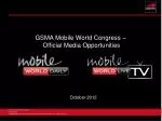 GSMA Mobile World Congress – Official Media Opportunities