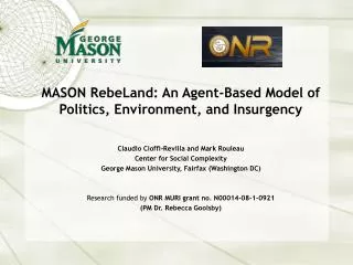 MASON RebeLand: An Agent-Based Model of Politics, Environment, and Insurgency