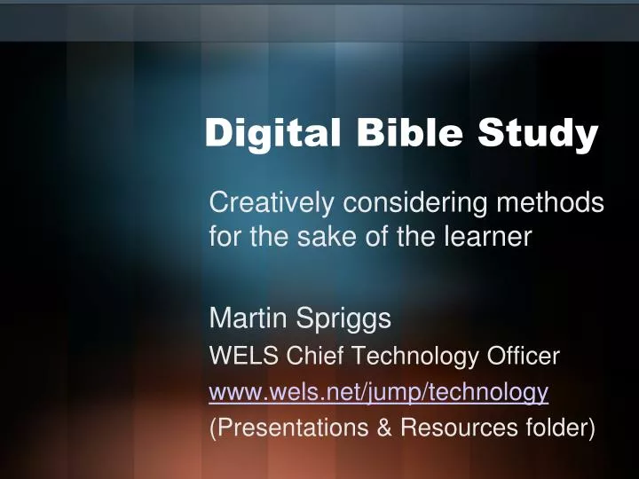 digital bible study