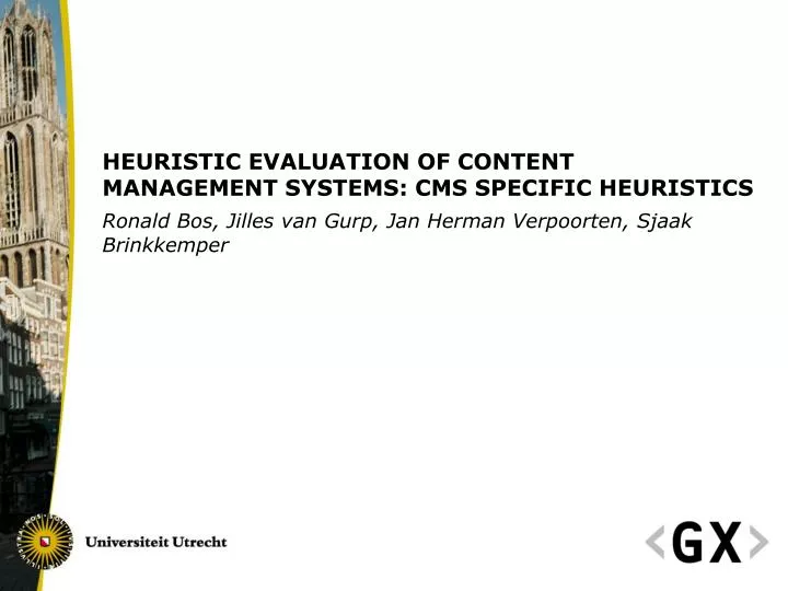 heuristic evaluation of content management systems cms specific heuristics
