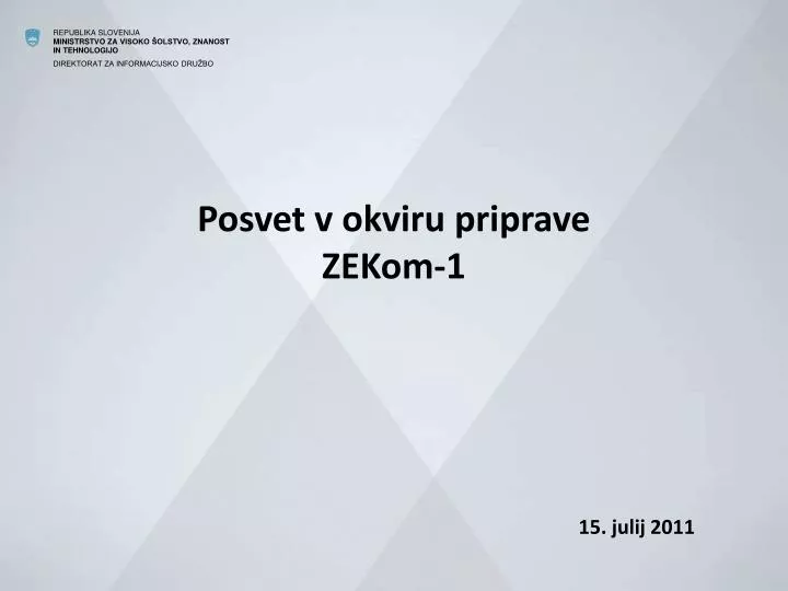 posvet v okviru priprave zekom 1