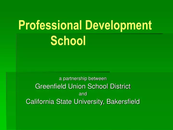 professional development school