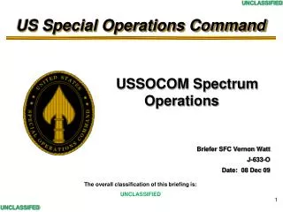USSOCOM Spectrum 	Operations