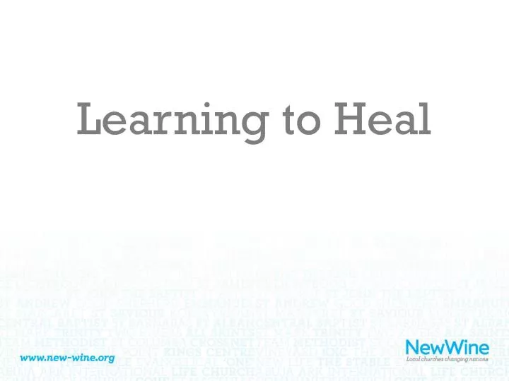 learning to heal