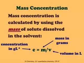 Mass Concentration