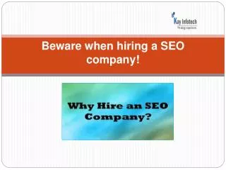Hiring a SEO company in India