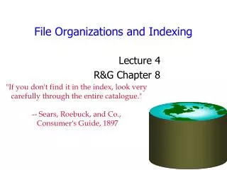 file organizations and indexing