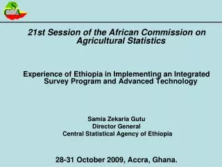 21st Session of the African Commission on Agricultural Statistics