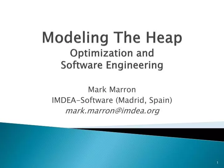 modeling the heap optimization and software engineering