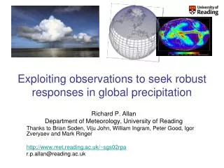 Exploiting observations to seek robust responses in global precipitation