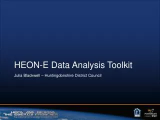 HEON-E Data Analysis Toolkit