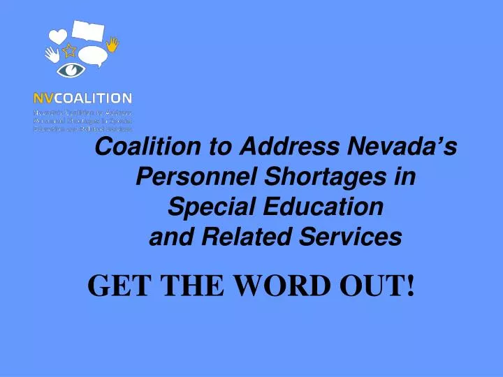 coalition to address nevada s personnel shortages in special education and related services