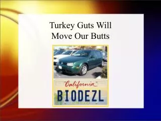 Turkey Guts Will Move Our Butts