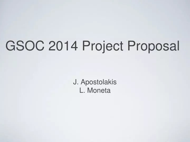 gsoc 2014 project proposal