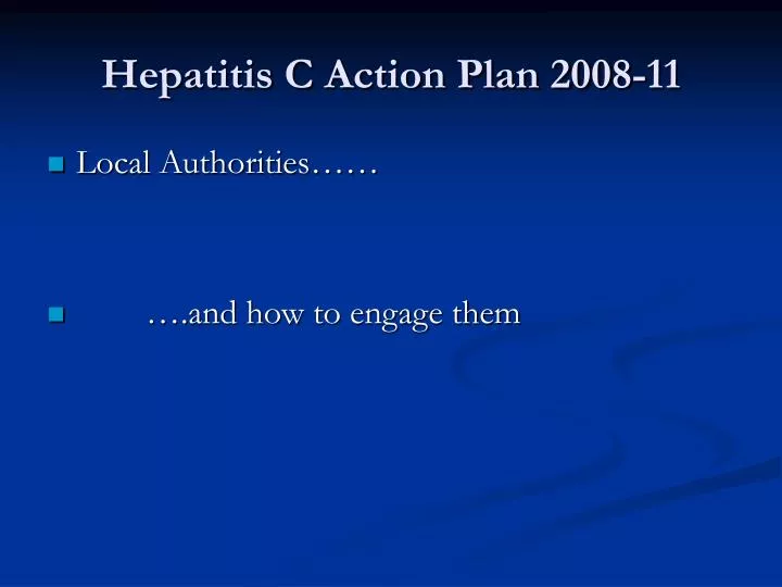 hepatitis c action plan 2008 11