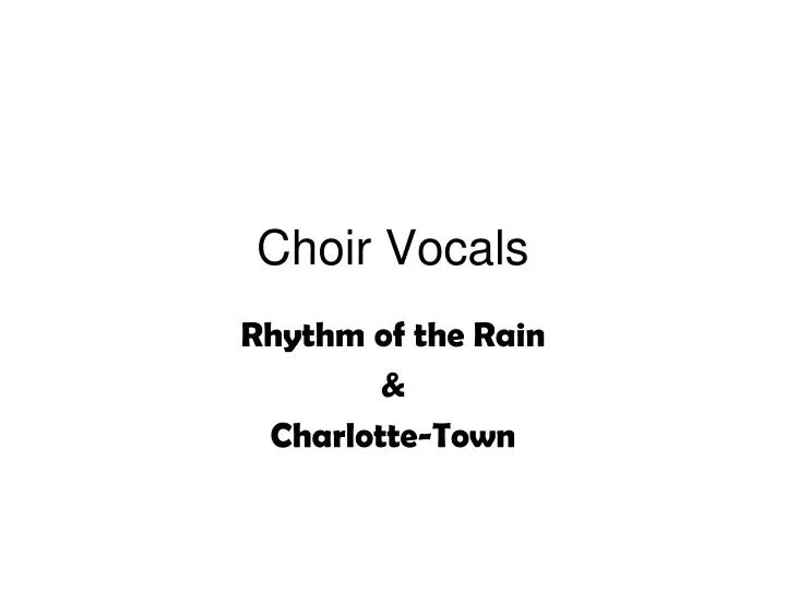 choir vocals